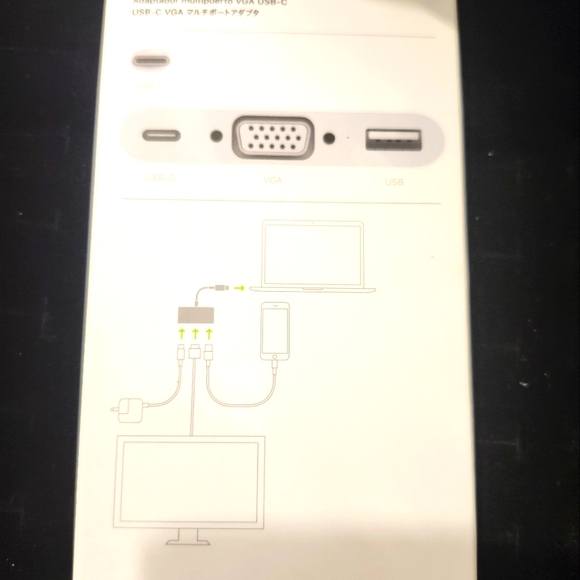 Apple USB-C to VGA Multiport Adapter - Picture 1 of 3